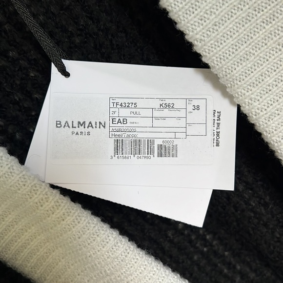 ❤️Blogger’s Favorite. New - Balmain Belted two- tone ribbed knit cardigan - Picture 7 of 12